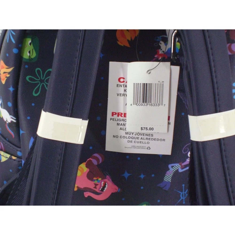 Disney Parks Loungefly Inside Out Mini Backpack‎ Pixar Joy Sadness Disgust Fear